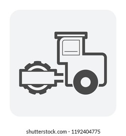 Soil compaction and equipment icon.