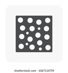 Soil compaction and equipment icon on white.