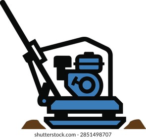 Soil Compactor Ground Compaction Landscaping Construction Equipment Icon