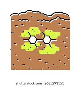soil contamination pcb color icon vector. soil contamination pcb sign. isolated symbol illustration