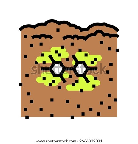 soil contamination pcb color icon vector. soil contamination pcb sign. isolated symbol illustration