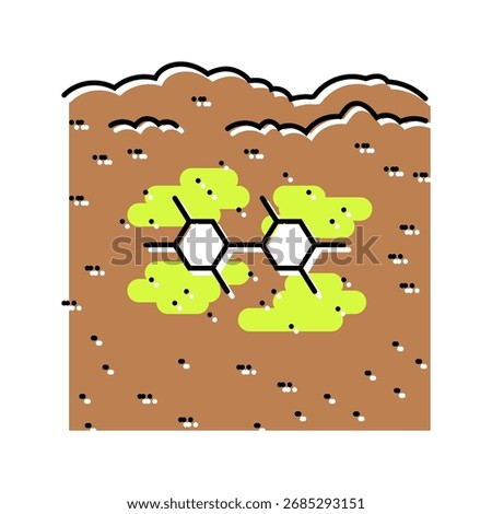 soil contamination pcb color icon vector. soil contamination pcb sign. isolated symbol illustration