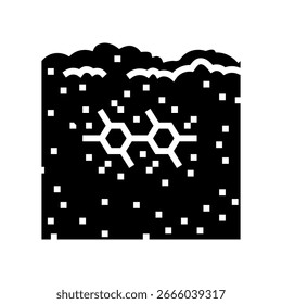 Contaminación del suelo Icono de glifo de PCB Vector. Contaminación del suelo Signo de PCB. Ilustración de símbolo aislado