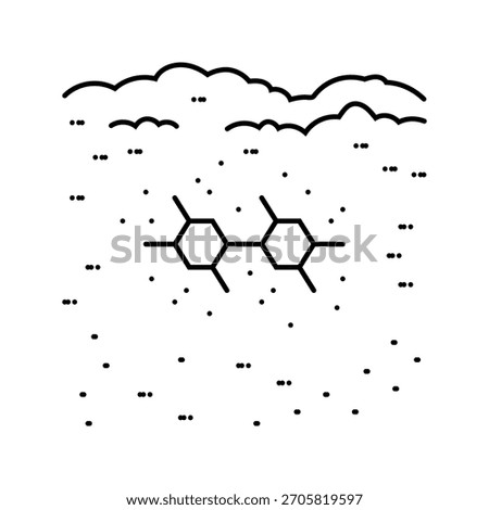 soil contamination pcb line icon vector. soil contamination pcb sign. isolated contour symbol black illustration