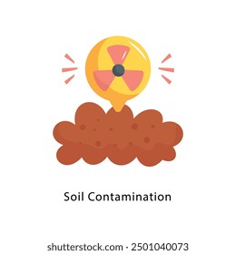 Soil Contamination Vector Flat Icon Design illustration Symbol on White background EPS 10 File