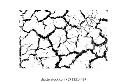 soil cracked, soil damaged vector