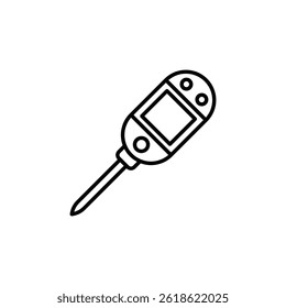Soil digital measuring device illustration, vector format single object, minimal design