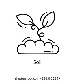 Soil doodle Icon Design illustration. Agriculture Symbol on White background EPS 10 File