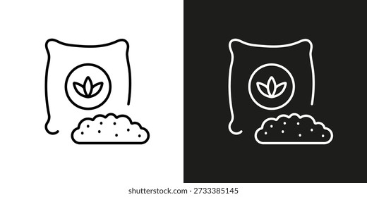 Soil Fertilizer - vector editable line icon.