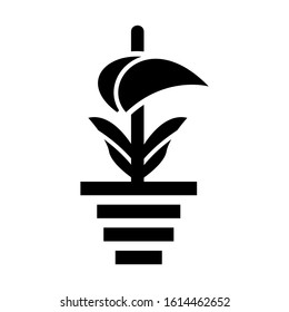 soil flower icon isolated sign symbol vector illustration - high quality black style vector icons
