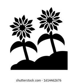 soil flower icon isolated sign symbol vector illustration - high quality black style vector icons
