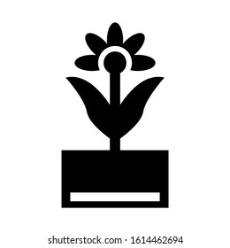 soil flower icon isolated sign symbol vector illustration - high quality black style vector icons
