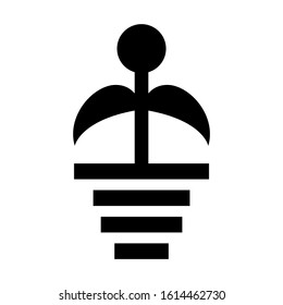 soil flower icon isolated sign symbol vector illustration - high quality black style vector icons
