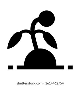 soil flower icon isolated sign symbol vector illustration - high quality black style vector icons
