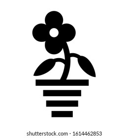 soil flower icon isolated sign symbol vector illustration - high quality black style vector icons
