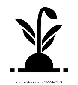 soil flower icon isolated sign symbol vector illustration - high quality black style vector icons
