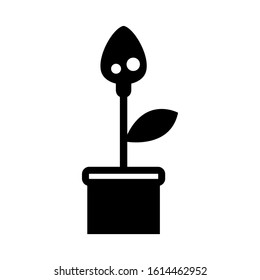 soil flower icon isolated sign symbol vector illustration - high quality black style vector icons
