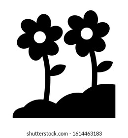 soil flower icon isolated sign symbol vector illustration - high quality black style vector icons
