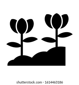 soil flower icon isolated sign symbol vector illustration - high quality black style vector icons
