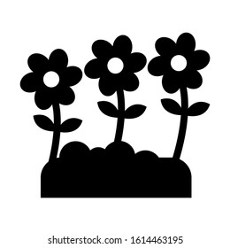 soil flower icon isolated sign symbol vector illustration - high quality black style vector icons
