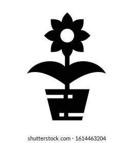 soil flower icon isolated sign symbol vector illustration - high quality black style vector icons
