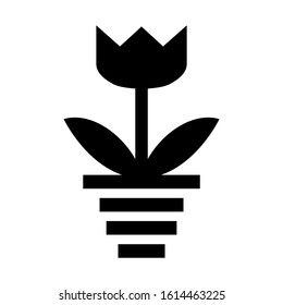 soil flower icon isolated sign symbol vector illustration - high quality black style vector icons
