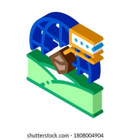 soil geography icon vector. isometric soil geography sign. color isolated symbol illustration