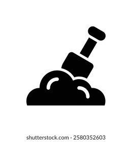 Soil Glyph Icon. Soil Icon