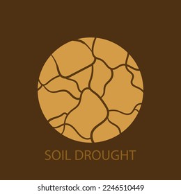 Soil Ground Drought Vector Design: Conceptual Illustration of Environmental Issues  