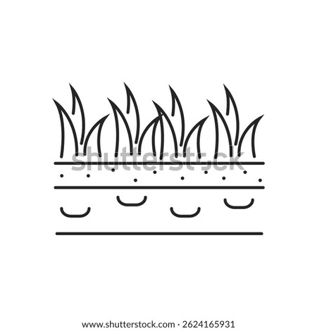 Soil ground and gardening editable stroke outline icon
