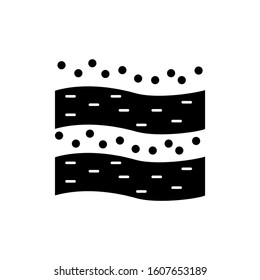 Soil ground icon. Simple fertile land icons for ui and ux, website or mobile application