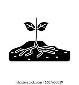 Soil ground leaves icon. Simple fertile land icons for ui and ux, website or mobile application