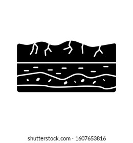 Soil ground plant icon. Simple fertile land icons for ui and ux, website or mobile application