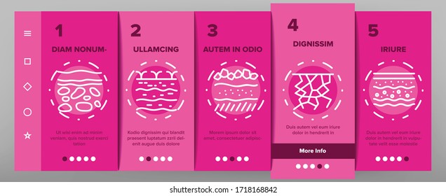 Soil Ground Research Onboarding Icons Set Vector. Soil Ground With Old Bone And Geyser, Drilling And Watering, Fertile And Desert Illustrations