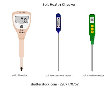 Soil Health Checker On White Background.