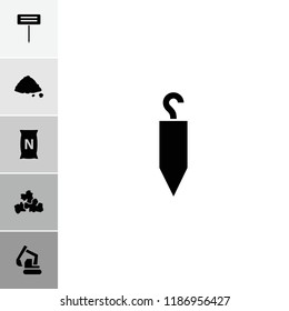 Soil icon. collection of 6 soil filled icons such as gardening tool, bag with ground, ground heap, mud. editable soil icons for web and mobile.