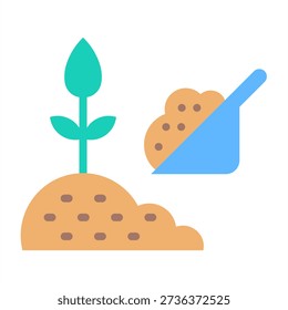 Soil Icon - Flat Color Icons For Agriculture and Business