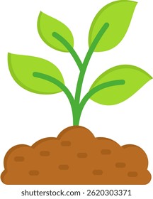 Soil Icon Flat Vector Illustration