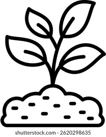 Soil Icon Line Vector Illustration