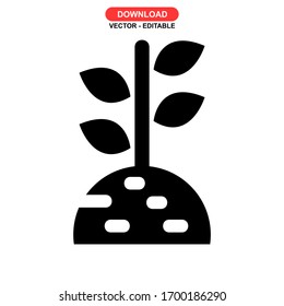 soil icon or logo isolated sign symbol vector illustration - high quality black style vector icons
