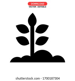 soil icon or logo isolated sign symbol vector illustration - high quality black style vector icons
