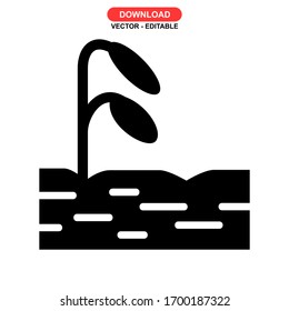 soil icon or logo isolated sign symbol vector illustration - high quality black style vector icons
