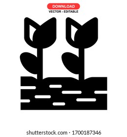 soil icon or logo isolated sign symbol vector illustration - high quality black style vector icons
