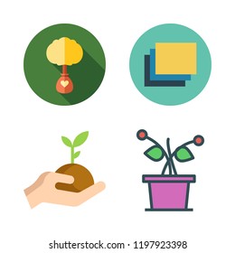 soil icon set. vector set about ecologism, sprout, plant and layers icons set.