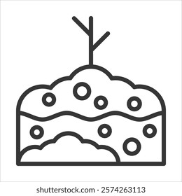 Soil Icon Vector Illustration Outline