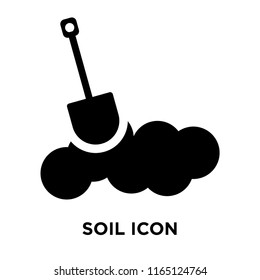 Soil icon vector isolated on white background, Soil transparent sign , dark pictogram