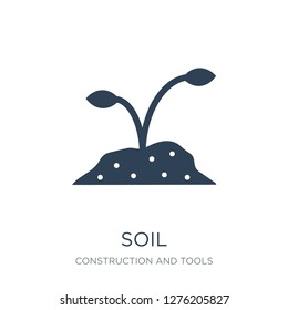 soil icon vector on white background, soil trendy filled icons from Construction and tools collection, soil vector illustration