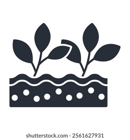 Soil icon. vector.Editable stroke.linear style sign for use web design,logo.Symbol illustration.