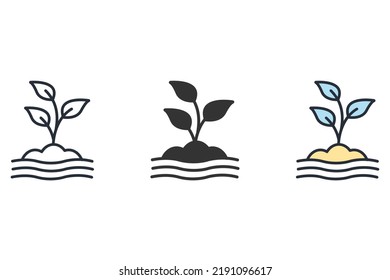 símbolo de iconos de suelo elementos vectores para web infográfica