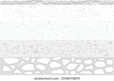 camada de solo padrão de desenho de paisagem. textura interior linha de fundo arte. conjunto de elementos gráficos desenho para arquitetura e design de paisagem. padrão cad